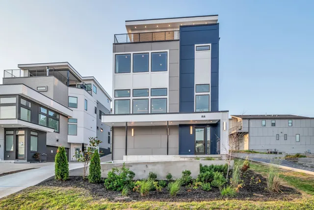 a front view of a building