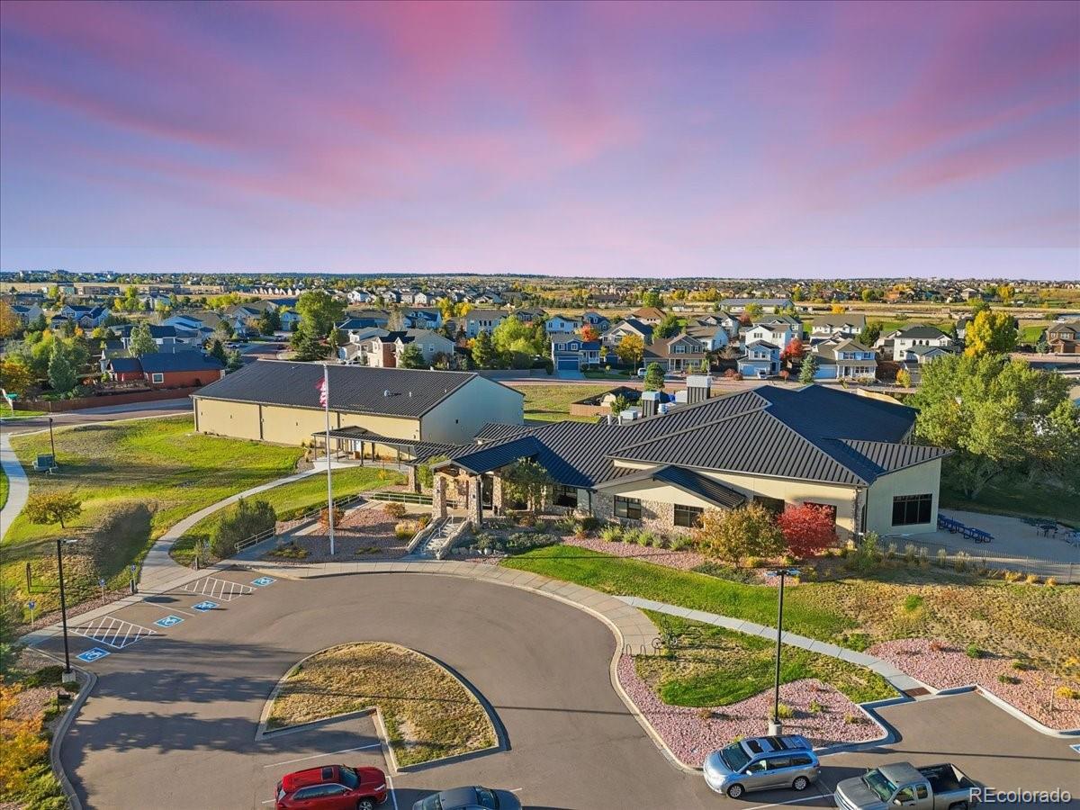 12209 Crystal Downs Road Peyton, CO 80831 - Photo 23 of 37 an aerial view of a house with a swimming pool
