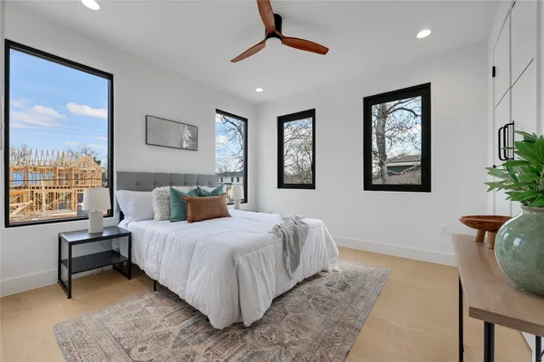 an aerial view of a city