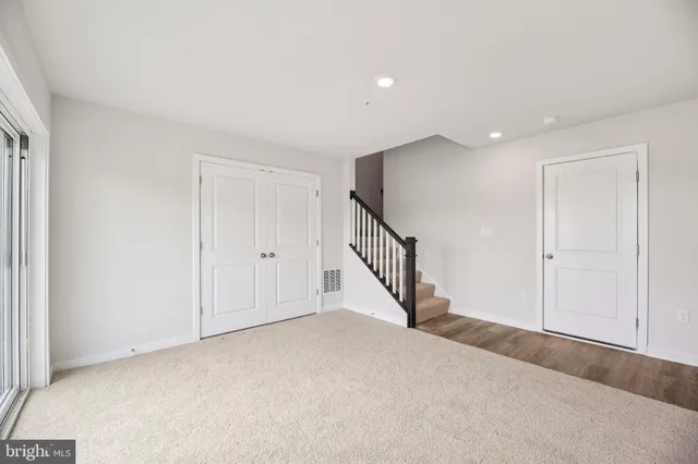 a view of an entryway in a room