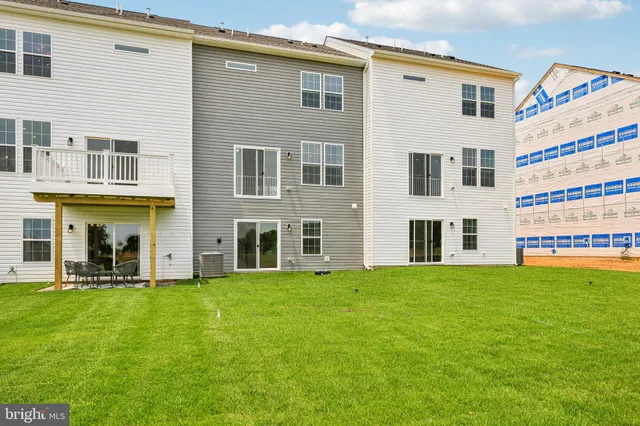 a large building with a garden