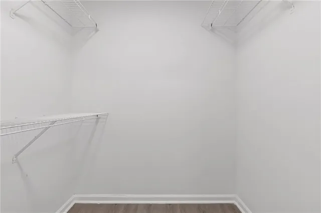 a view of small space with racks on the wall