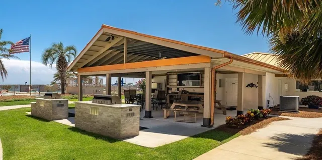 a view of a house with patio
