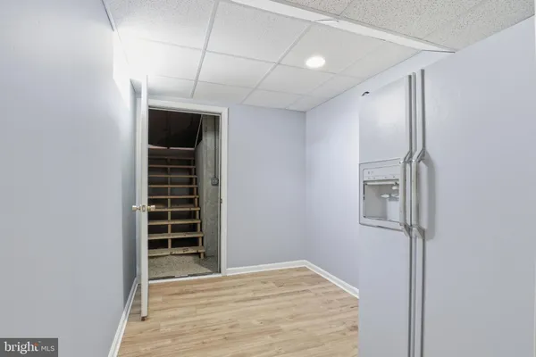 an aerial view of a house with outdoor space