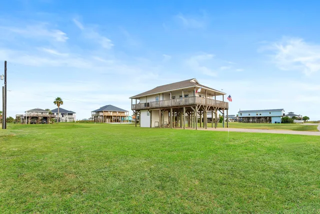 a view of a house with a deck