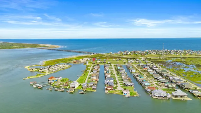 a view of a lake with a garden