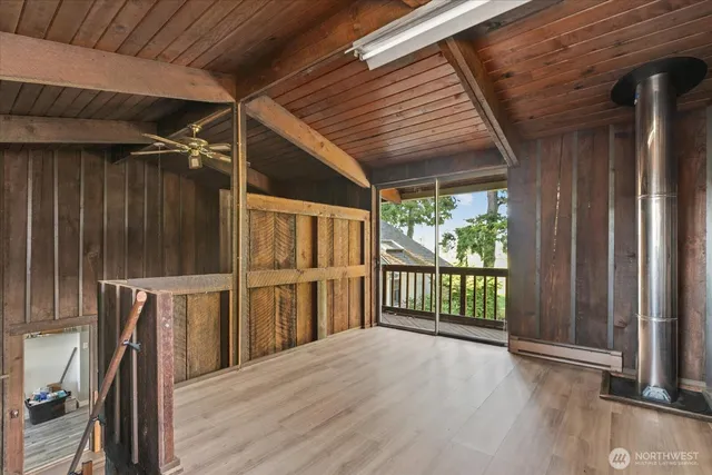 a view of a house with a balcony