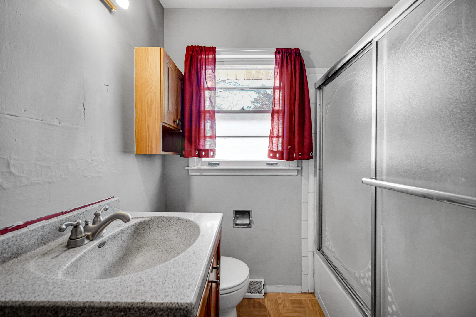 2564 Plainfield Road Joliet, IL 60435 - Photo 14 of 20 a bathroom with a sink and a mirror