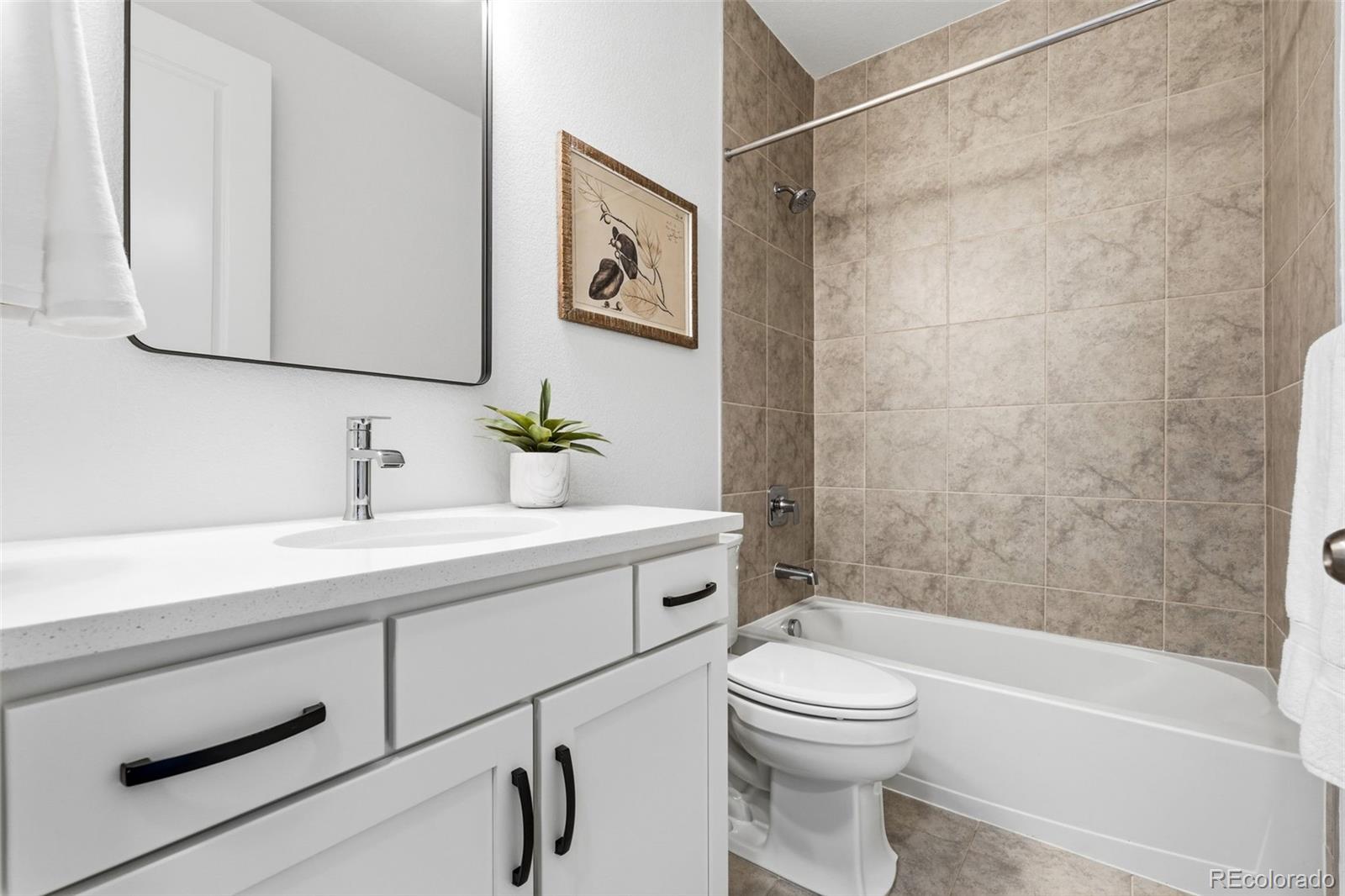 8283 South Queen Street Littleton, CO 80127 - Photo 39 of 46 a bathroom with a sink a toilet and shower