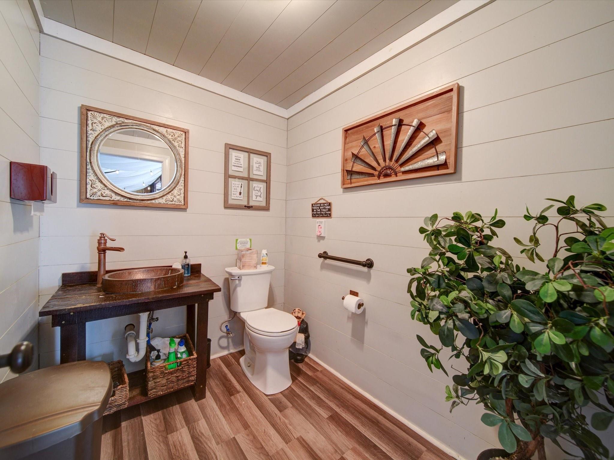 724 Bruce Thomas Road Monroe, NC 28112 - Photo 15 of 47 a bathroom with a toilet a sink and a mirror