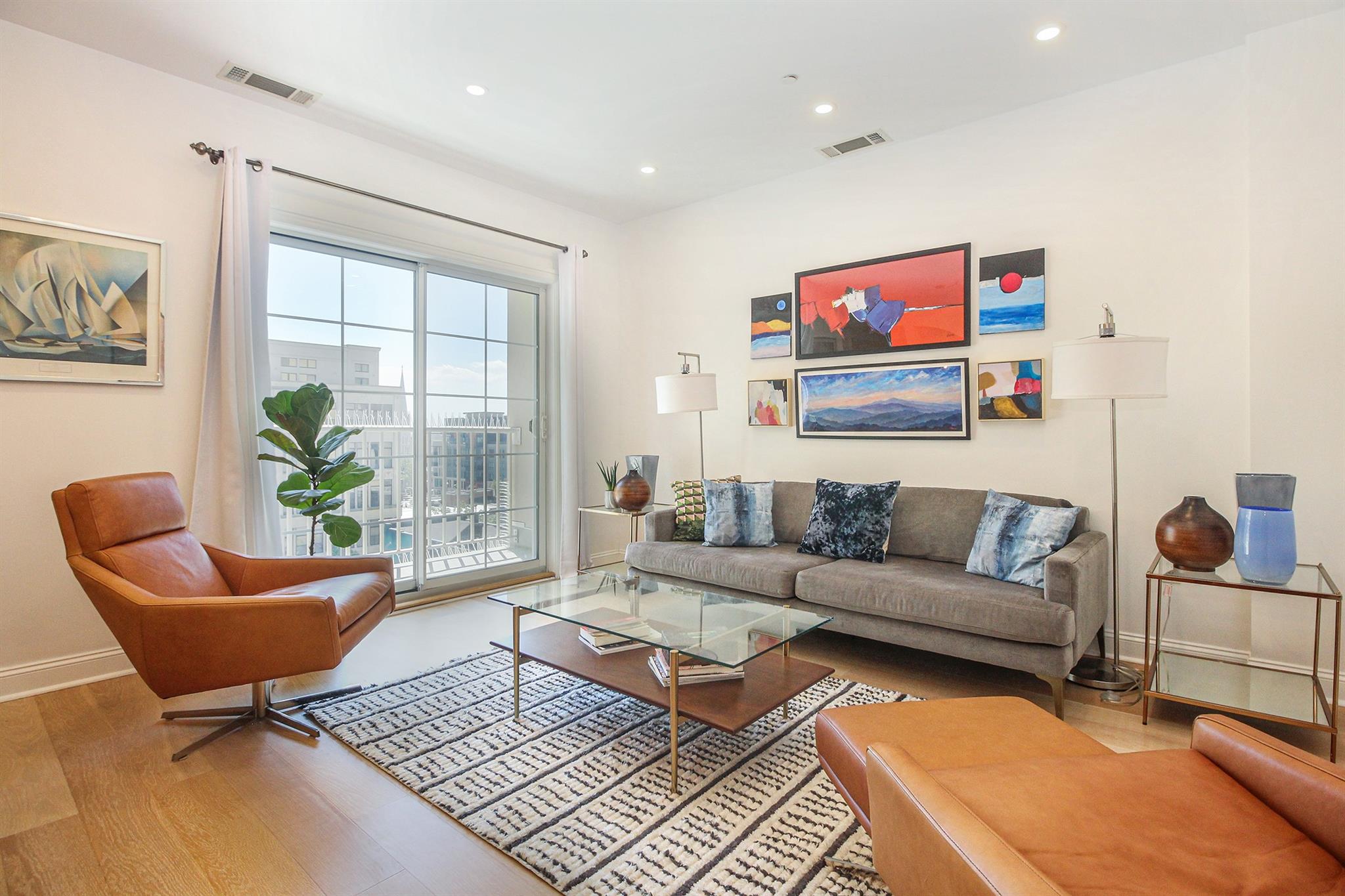 Living room featuring hardwood / wood-style floors
