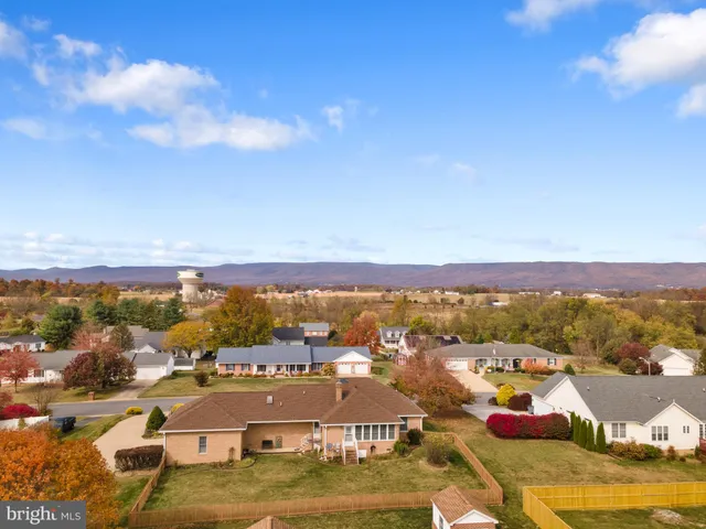 a view of a city with mountains