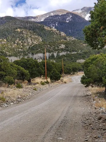 a view of a road with a mountain view