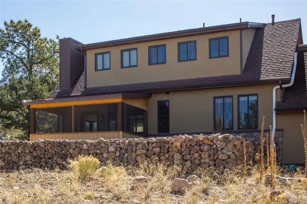 a front view of house with street