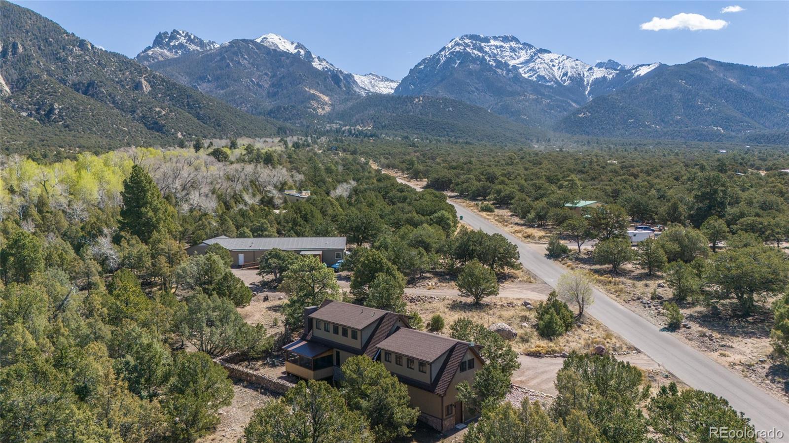 147 Moonlight Way Crestone, CO 81131 - Photo 46 of 47 an aerial view of house with mountain view