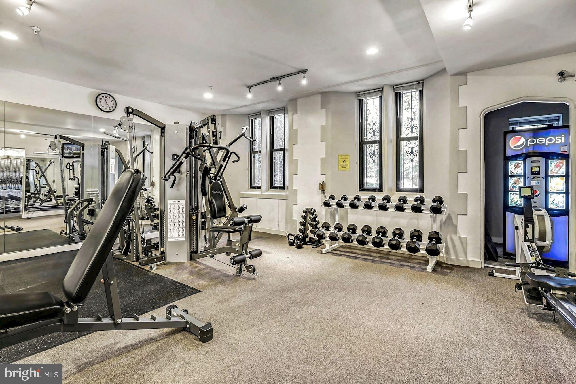 1701 16th Street Northwest, Unit 316 Washington, DC 20009 - Photo 35 of 42 Well-equipped building gym