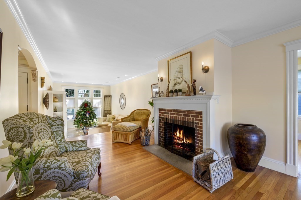 14 Homestead Road Marblehead, MA 01945 - Photo 16 of 41 a living room with furniture and a fireplace