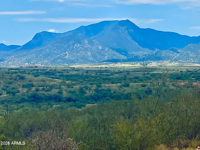 a view of a lush green hillside and a building