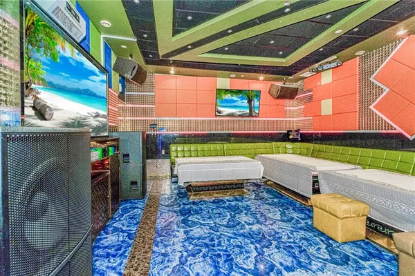 a bedroom with a bed and a walk in closet