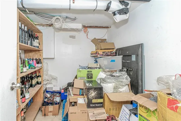 a view of storage and utility room