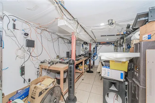 a view of storage and utility room