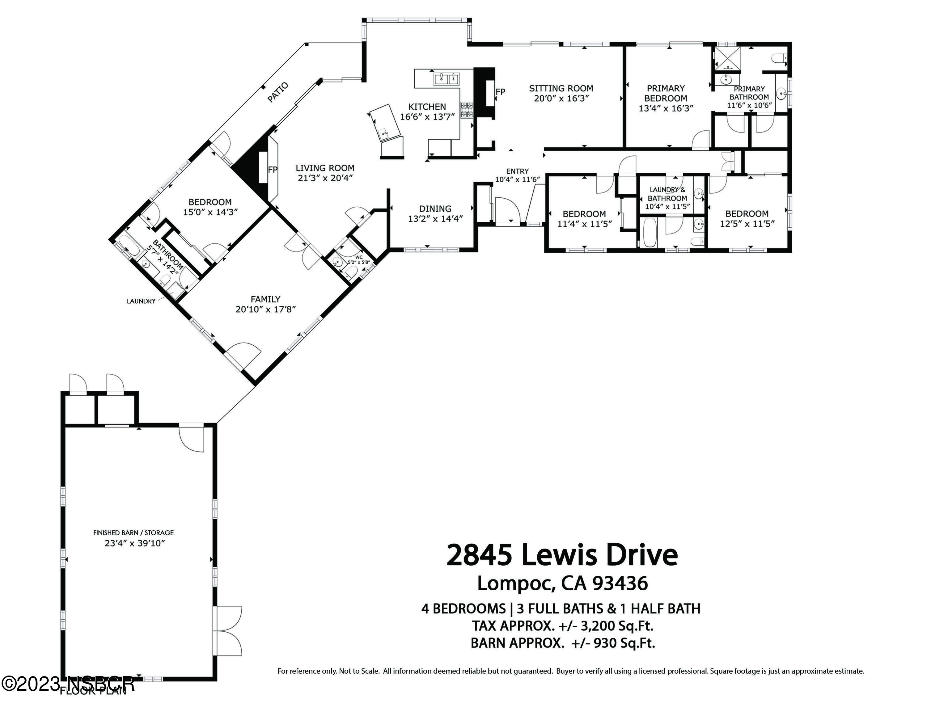 2845 Lewis Drive Lompoc, CA 93436 - Photo 68 of 68 Floorplan Lewis Drive copy