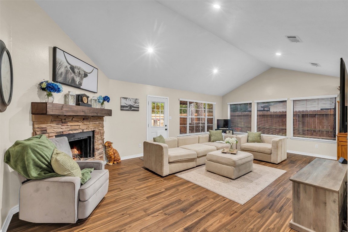 13860 Ventura Road Willis, TX 77318 - Photo 3 of 22 a living room with furniture and a fireplace