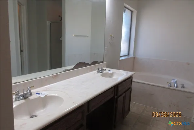 a close up of a bathtub