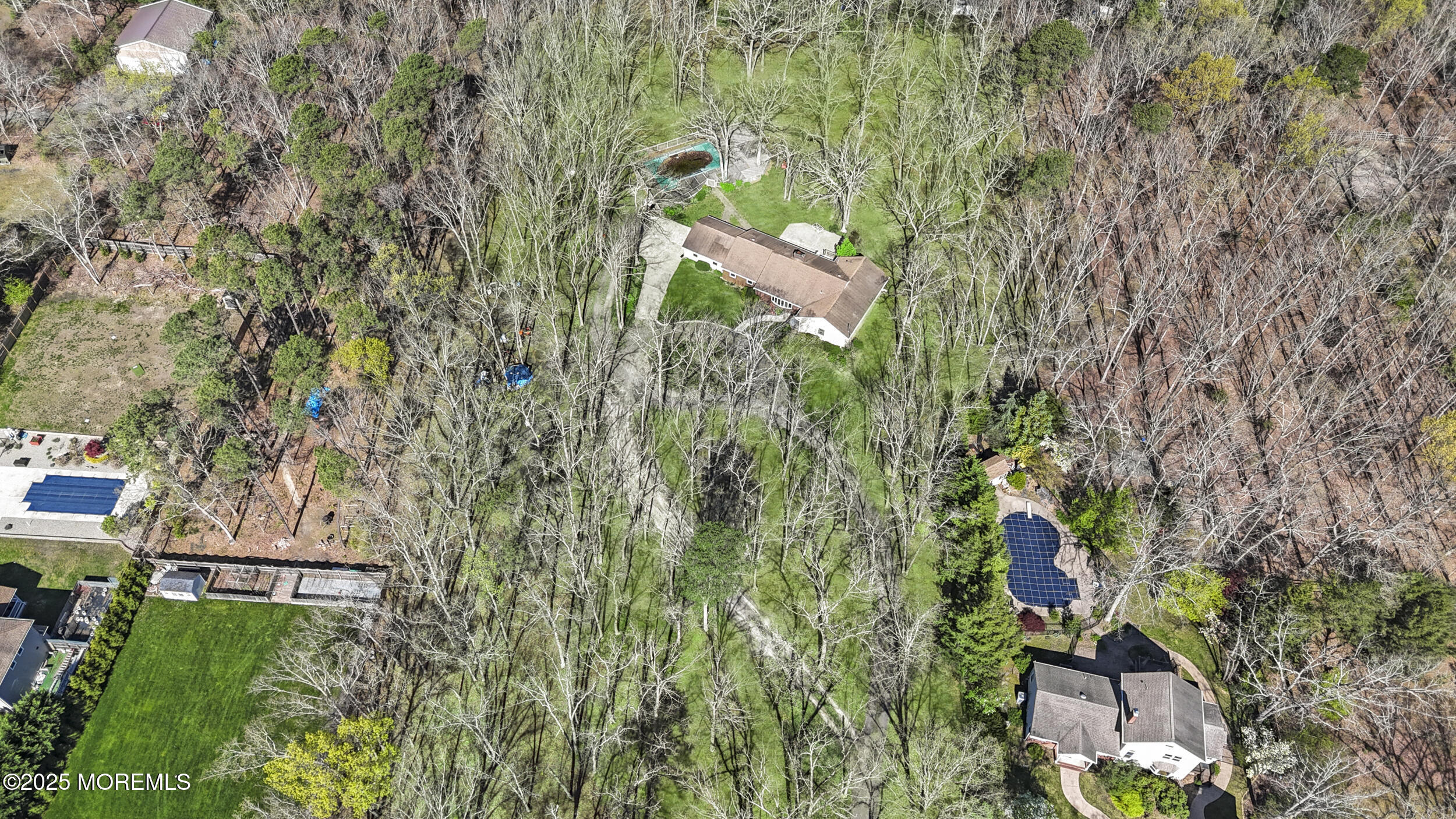156 Sams Road Jackson, NJ 08527 - Photo 20 of 46 a backyard of a house with lots of green space and trees