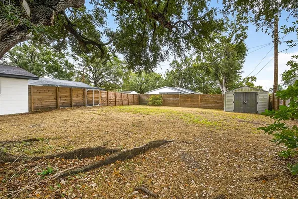 a backyard of a house