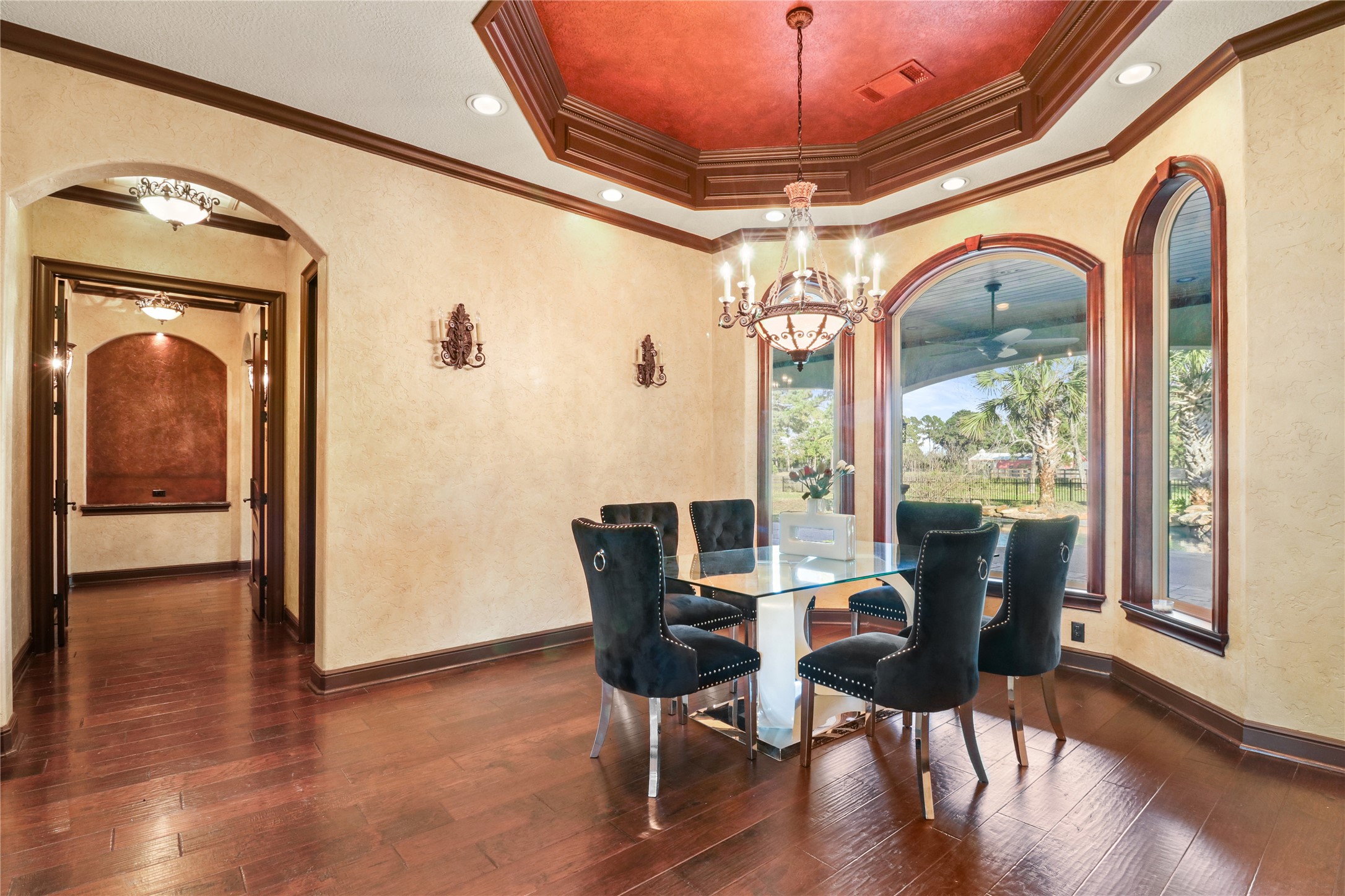 26325 Bauer Hockley Road Hockley, TX 77447 - Photo 18 of 40 a view of a dining room with furniture window and wooden floor