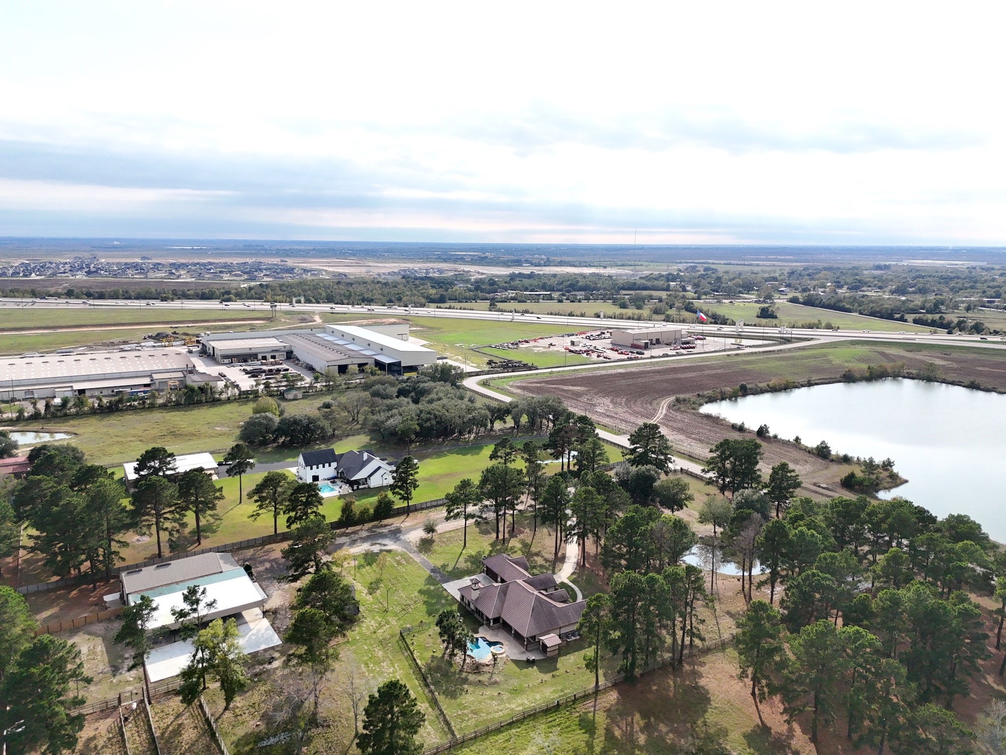 26325 Bauer Hockley Road Hockley, TX 77447 - Photo 5 of 40 an aerial view of residential building and lake view