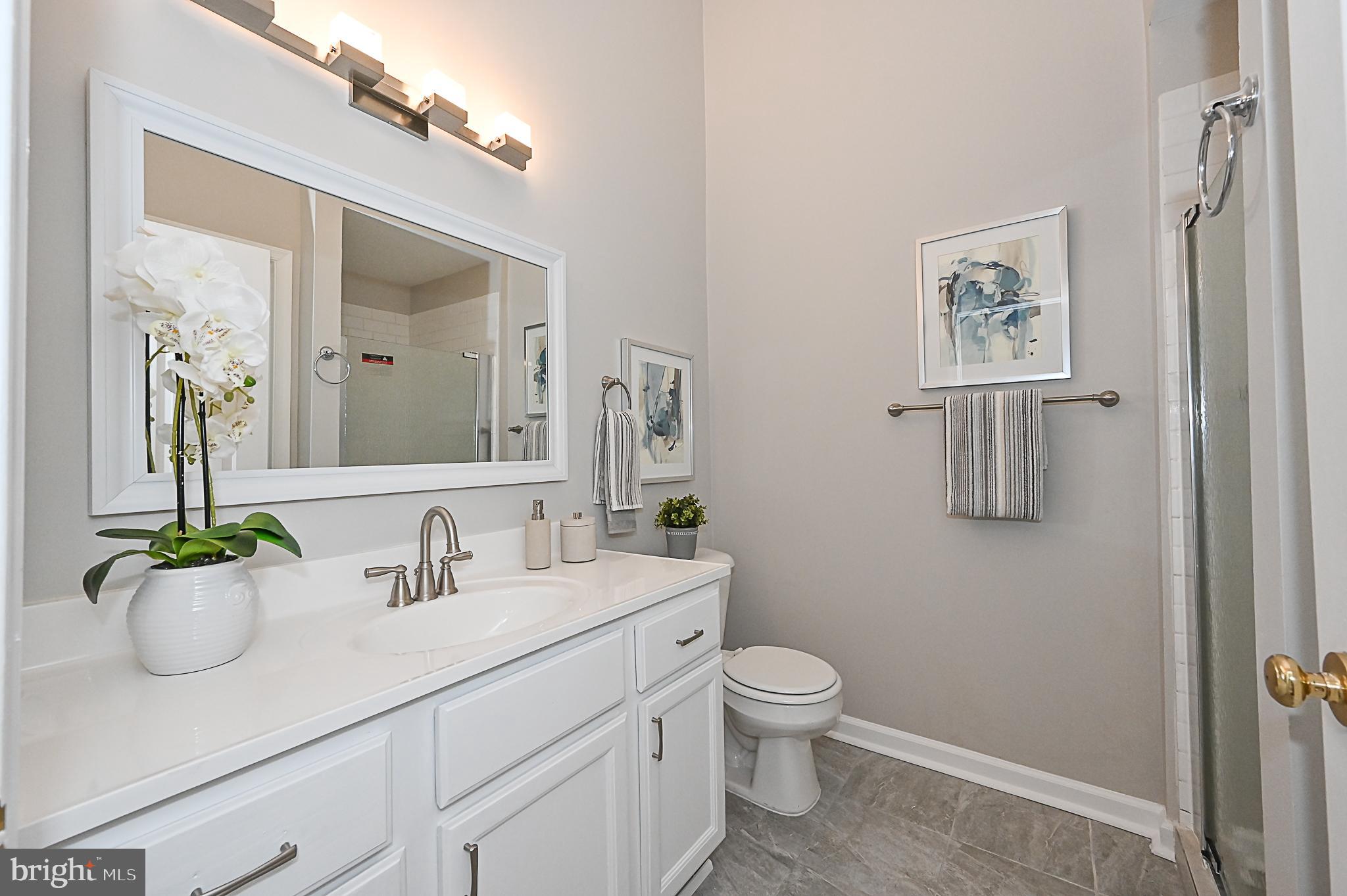 6356 Racetec Place Springfield, VA 22150 - Photo 28 of 51 a bathroom with a sink a mirror and a toilet