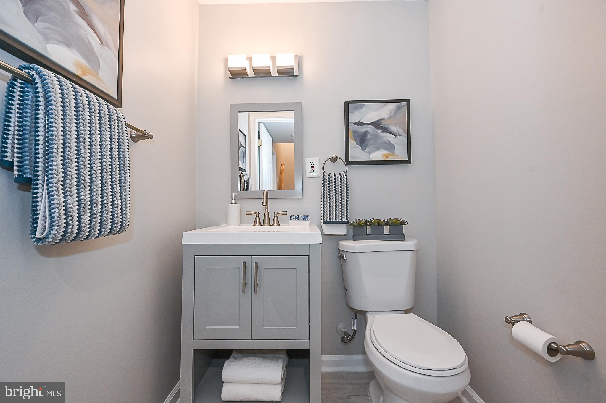 6356 Racetec Place Springfield, VA 22150 - Photo 46 of 51 a bathroom with a toilet a sink and mirror