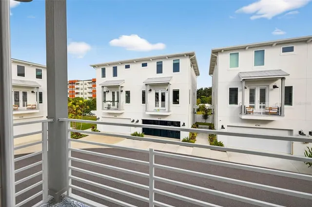 an aerial view of a city