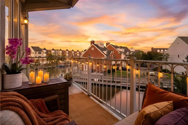 a view of city from balcony