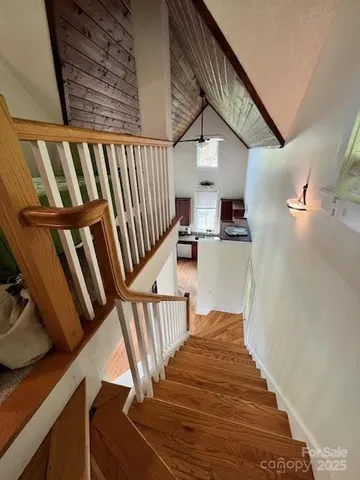 a view of entryway with wooden floor