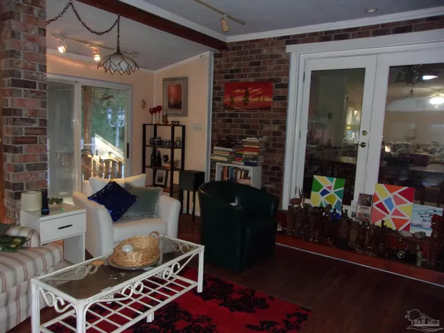 a living room filled with furniture