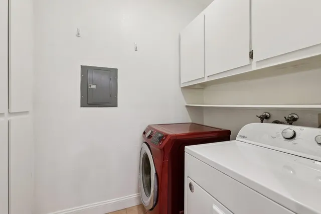 a bathroom with a window