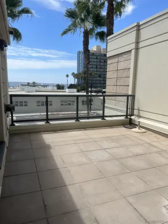 a view of terrace with seating space