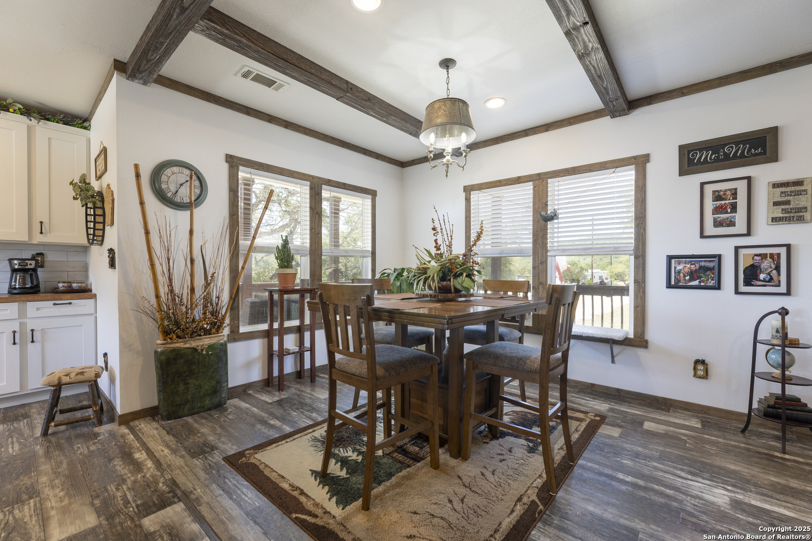 451 Pr 1505 Bandera, TX 78003 - Photo 20 of 43 a view of a dining room with furniture window and wooden floor