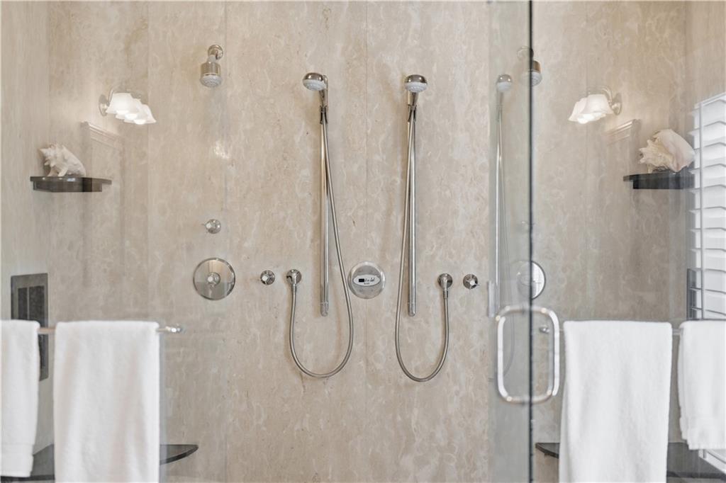 600 Backbone Road Sewickley, PA 15143 - Photo 35 of 50 A close view of the shower reveals its generous scale and spa-like finish. It is a standout feature in an already beautifully renovated primary bath.