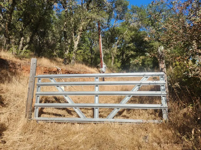 a view of a wooden door