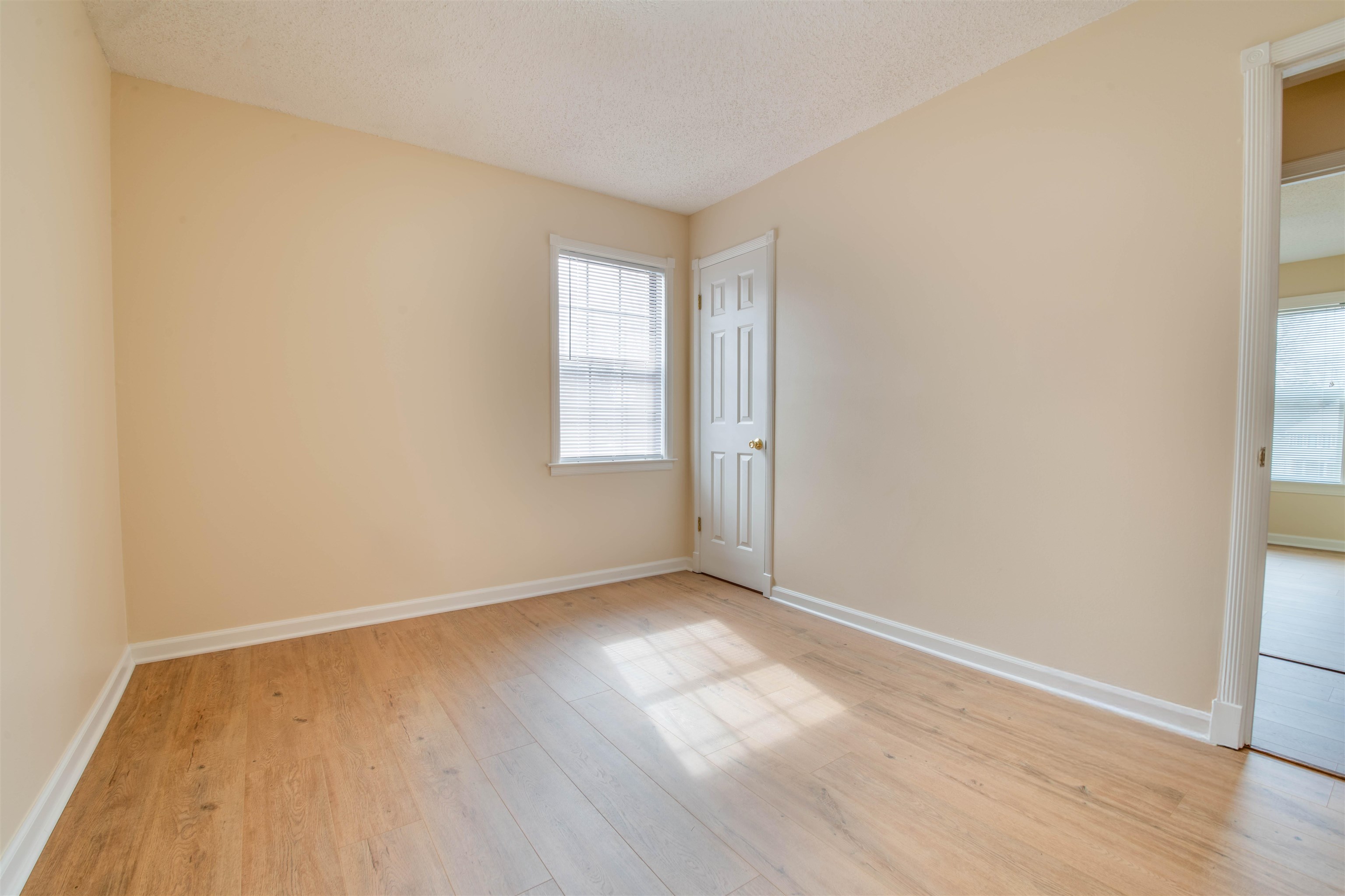 1642 Brierbrook Road Germantown, TN 38138 - Photo 29 of 37 Empty room with a textured ceiling, baseboards, and light wood-style floors