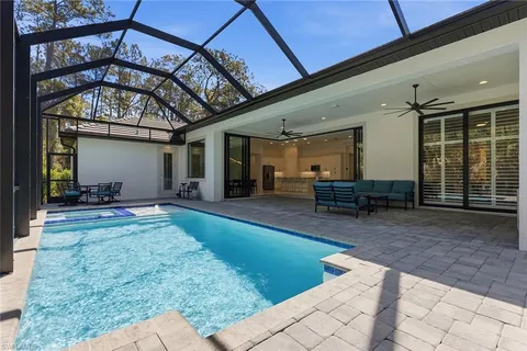 a view of an indoor swimming pool