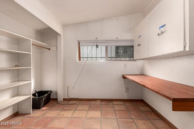 a room with storage and utility