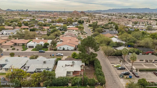an aerial view of a city