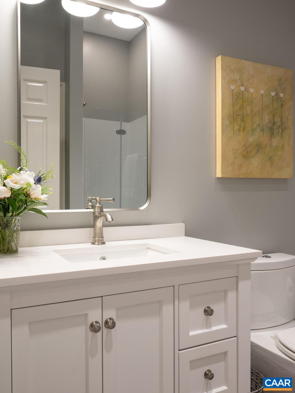 513 Half Mile Branch Road Crozet, VA 22932 - Photo 37 of 57 a bathroom with a sink and a mirror