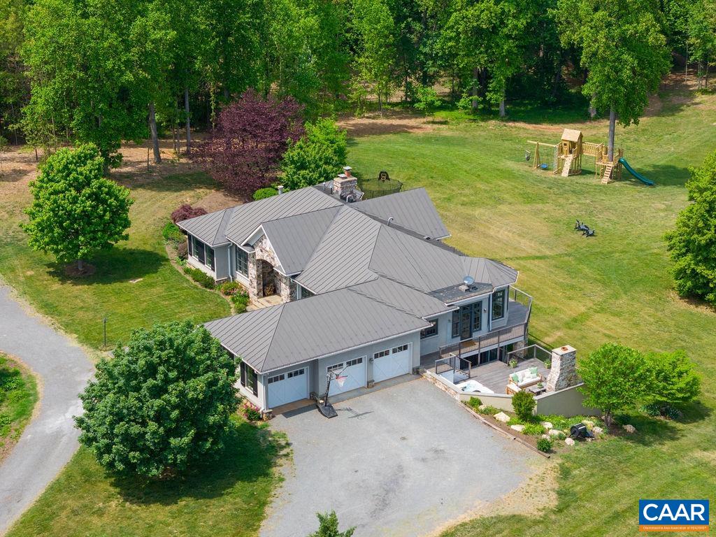 513 Half Mile Branch Road Crozet, VA 22932 - Photo 43 of 57 an aerial view of a house having yard