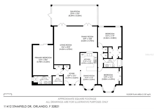 a view of a living room with a refrigerator